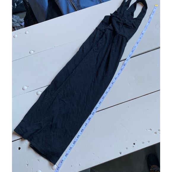 Diane Von Furstenberg Dress Womens 2 Black Draped Neck Empire Waist Mini - Picture 5 of 8